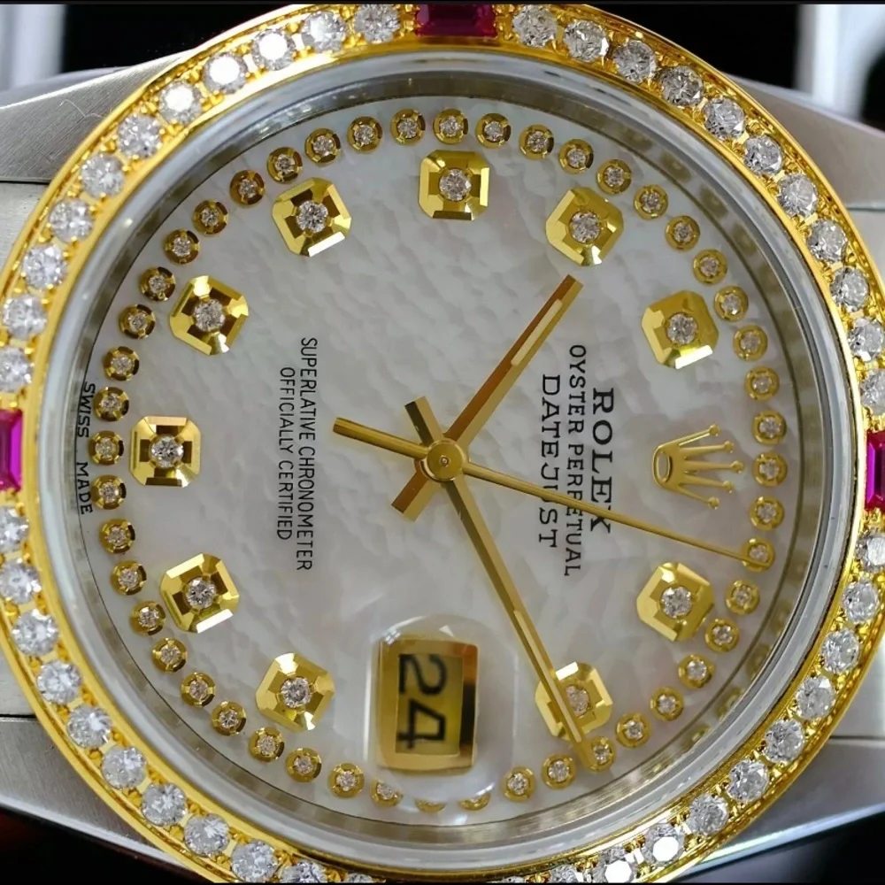 Sold!! Rolex Datejust Diamond Ruby Bezel 36mm Watch Unisex - Picture 7 of 13